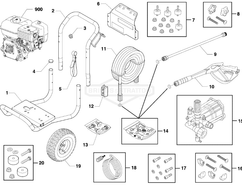 Husqvarna 4000 psi model 020711-0 power washer replacement parts & manual